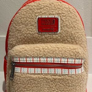 Marvel Kids' Red and Tan Fleece Backpack
